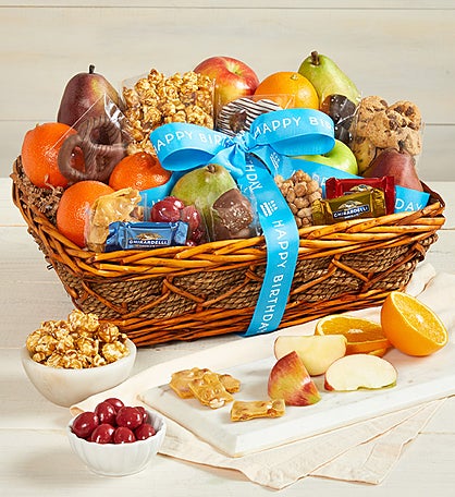 Happy Birthday Fruit & Sweets Basket