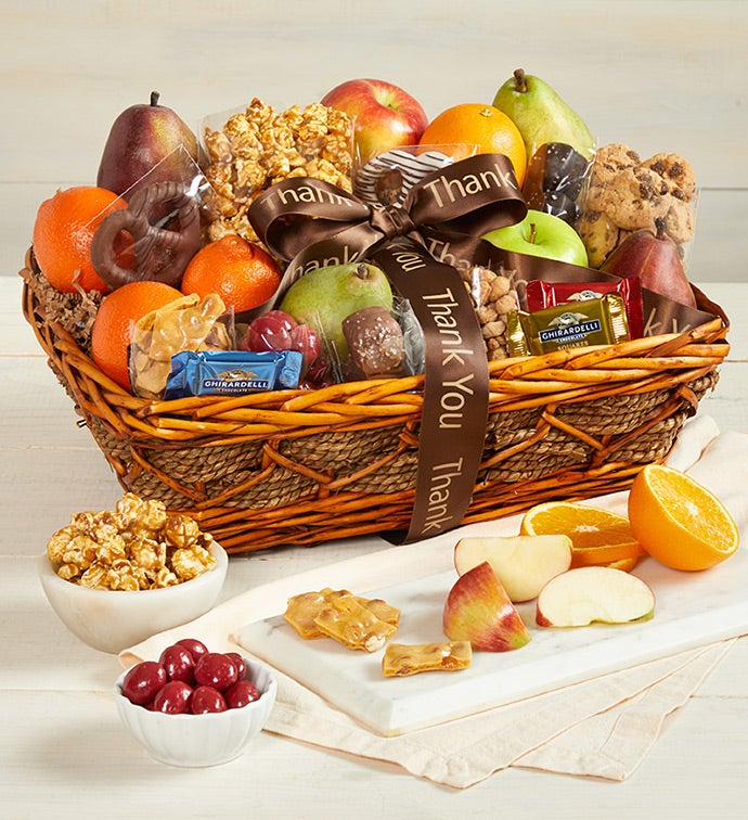 Thank You Fruit & Sweets Gift Basket