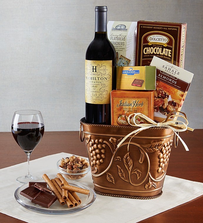 Grapevine Wine & Cheese Gift Basket