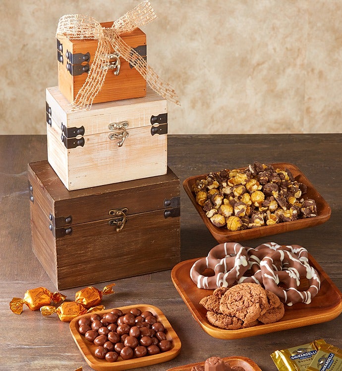 Chocolate Lover's Rustic Trunk Tower
