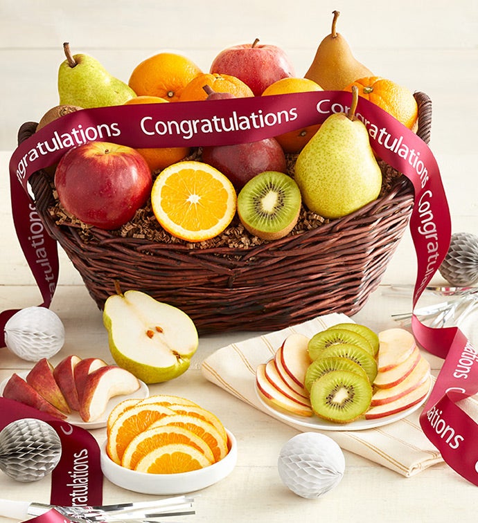 Congrats Orchard Fruit Gift Basket