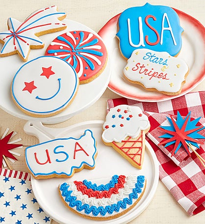 Patriotic Artisan Iced Cookies