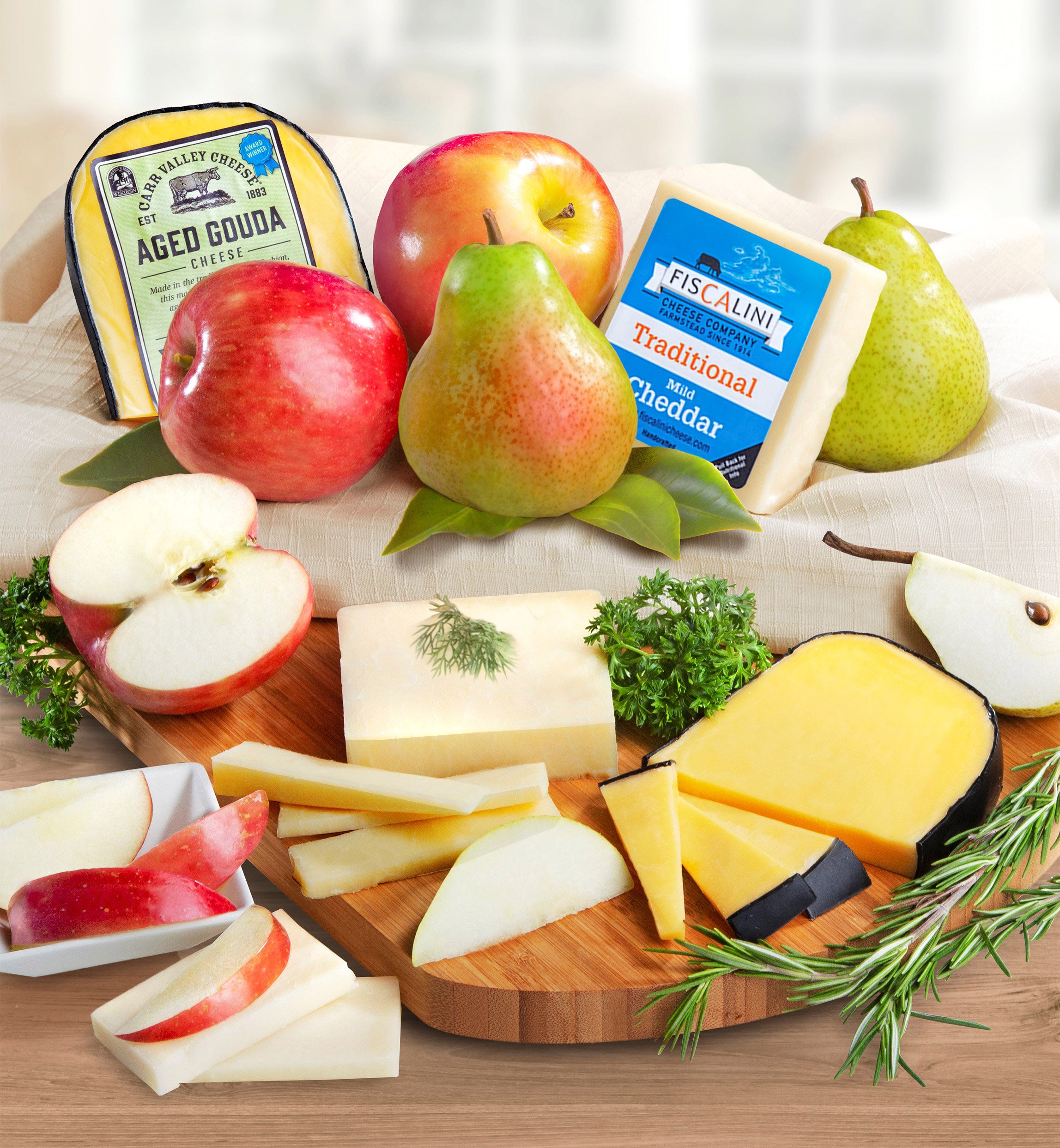 Fresh Fruit & Cheese Gourmet Basket   gluten free