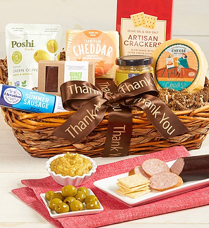 Thank You Epicurean Meat & Cheese Gift Basket