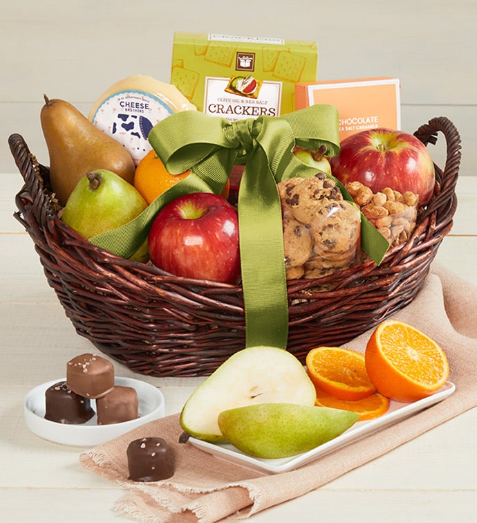 Harvest Gathering® Gourmet Fruit & Cheese Basket