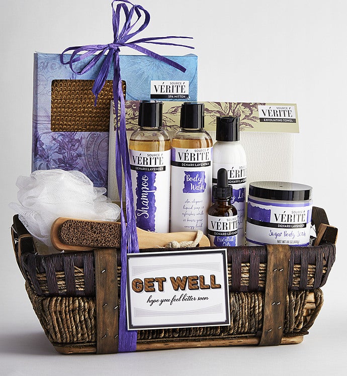 Feel Better Soon Denarii Lavender Spa Gift Basket