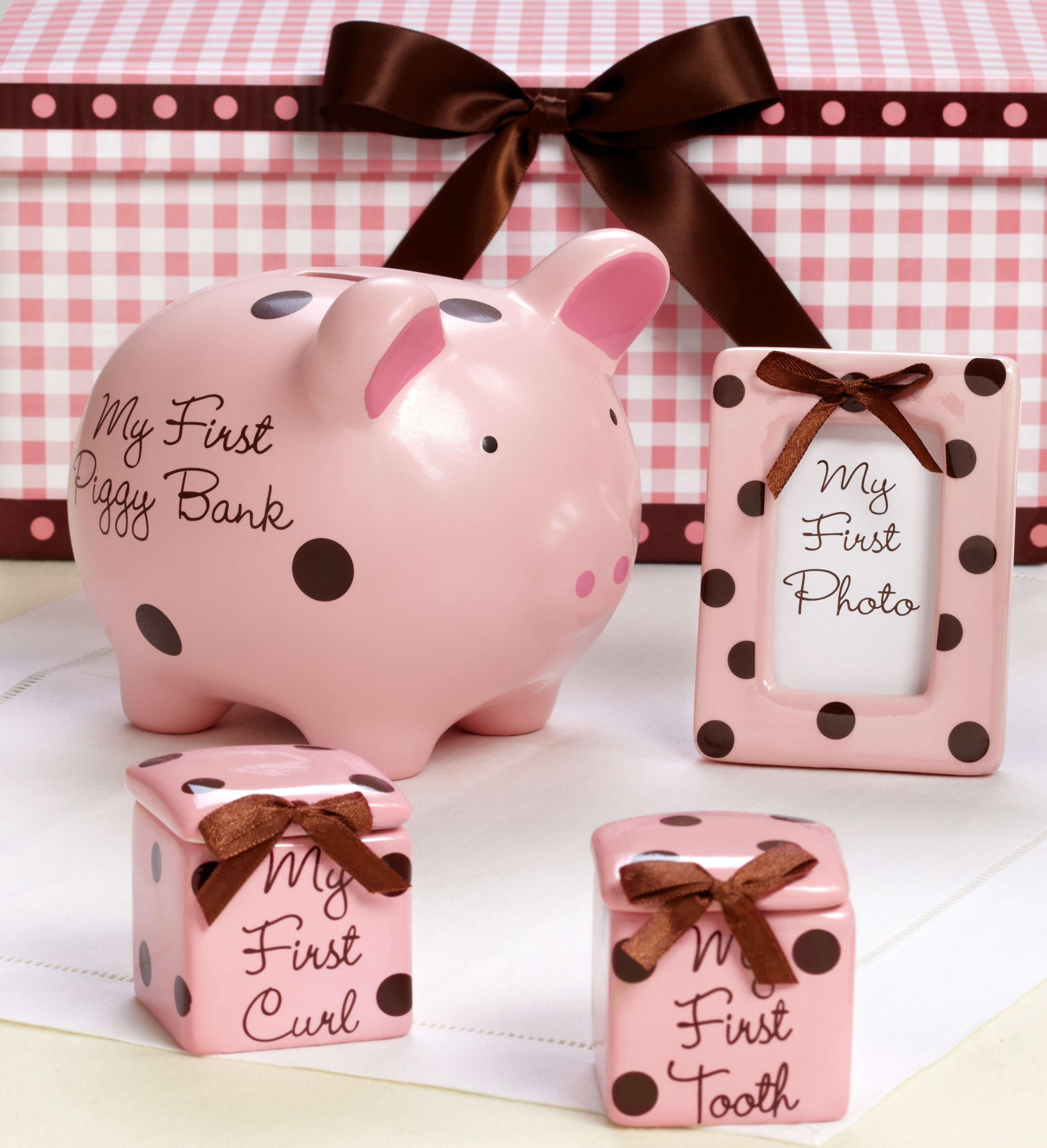 Classic Pink Baby's Firsts Keepsakes Set