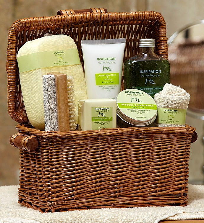 Healing Lemon Avocado & Olive Spa Basket