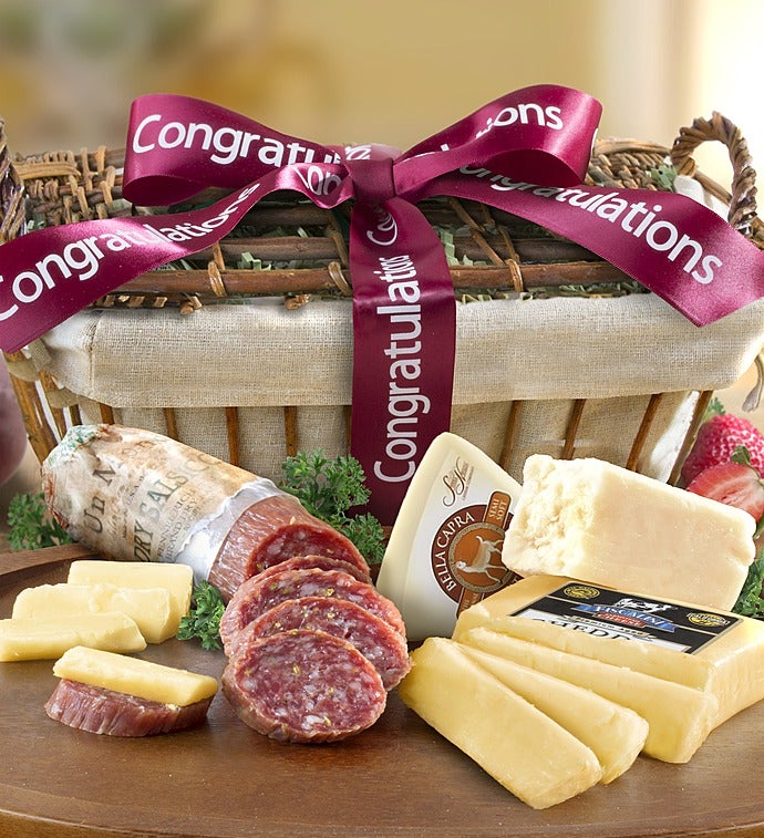 Congratulations Sausage Cheese Gift Basket