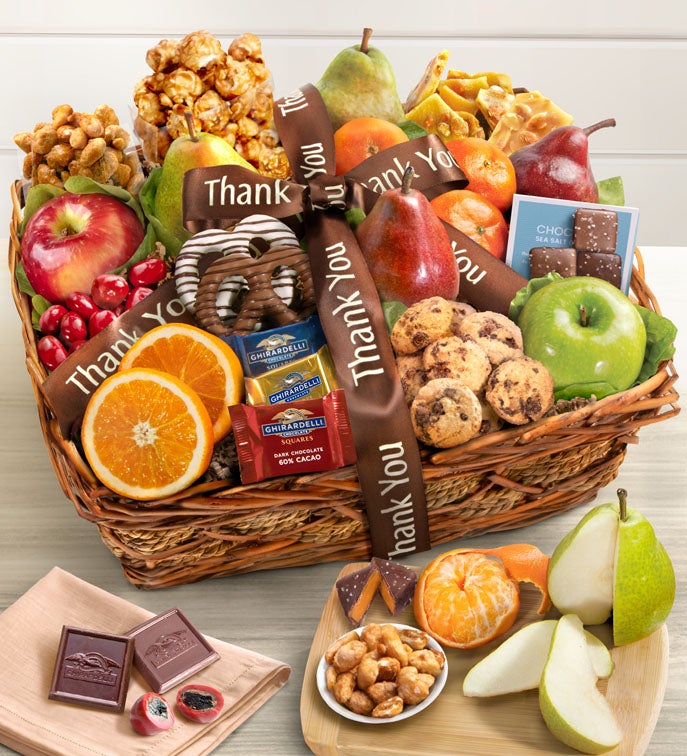 Thank You Fruit &amp; Sweets Gift Basket