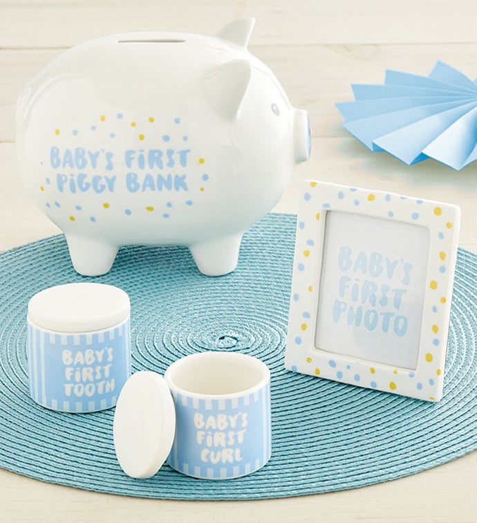 Classic Pink Baby's Firsts Keepsakes Set
