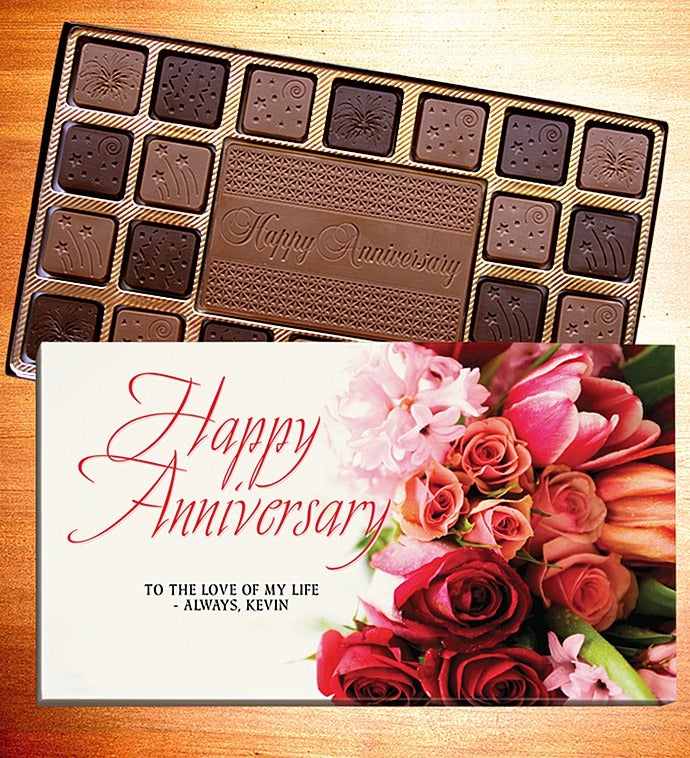Happy Anniversary Personalized Chocolate Box