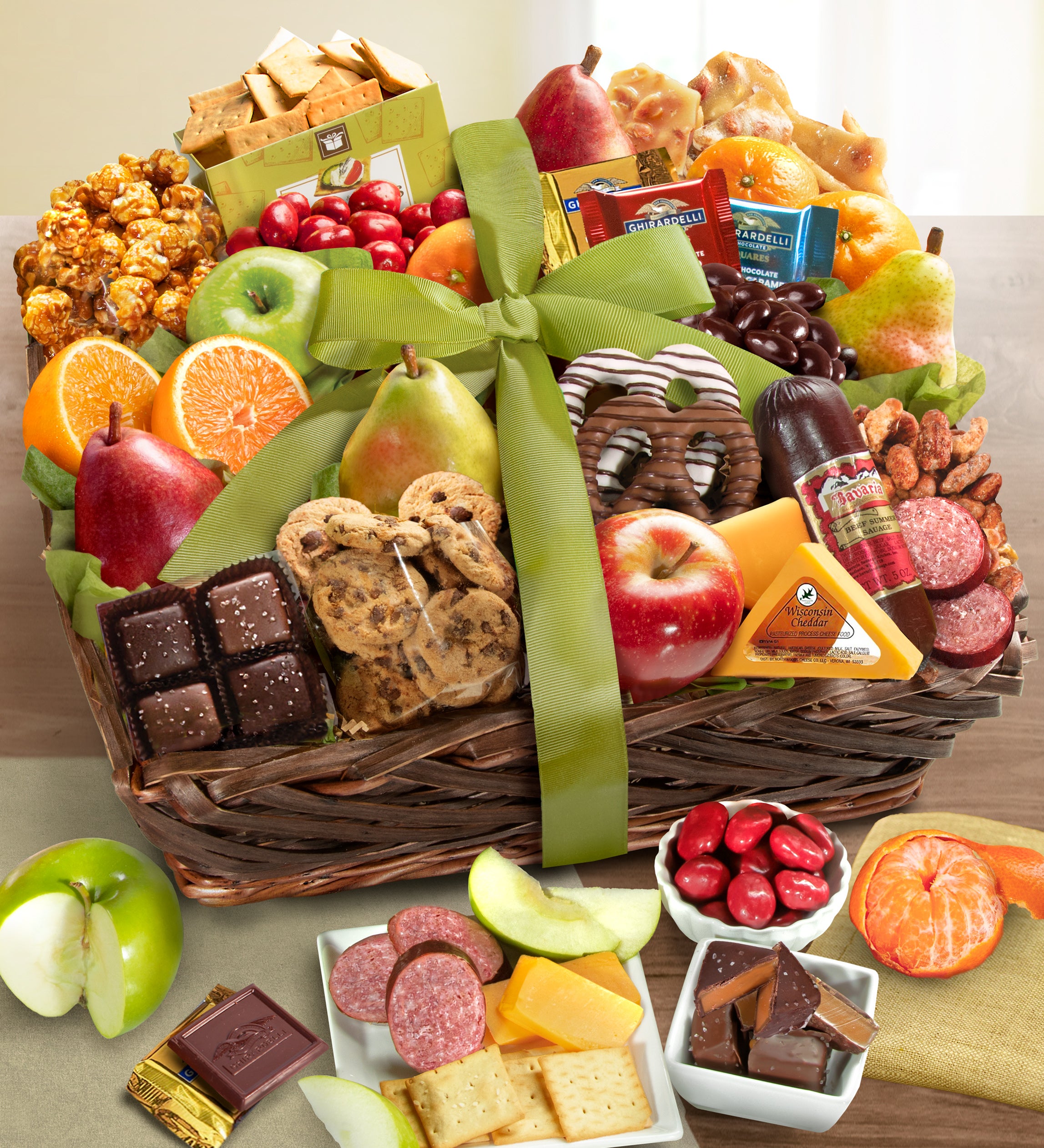 Distinctive Fruit & Sweets Gift Basket Deluxe