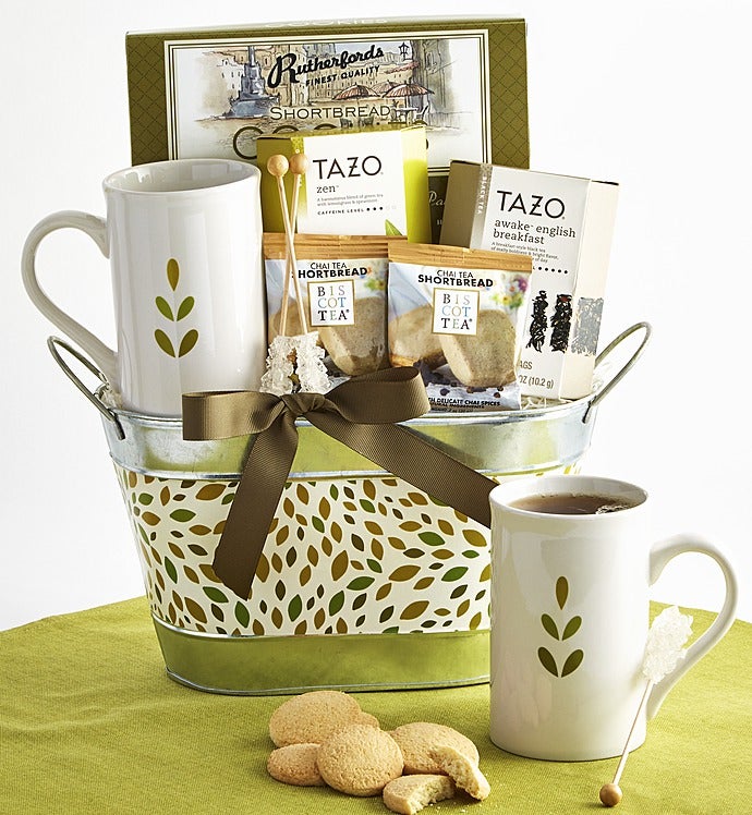 Relax & Nurture Tea Basket featuring Tazo® Teas