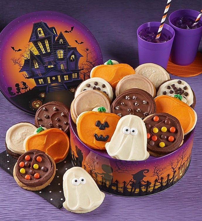 Cheryl's Haunted House Frosted Cookie Tin