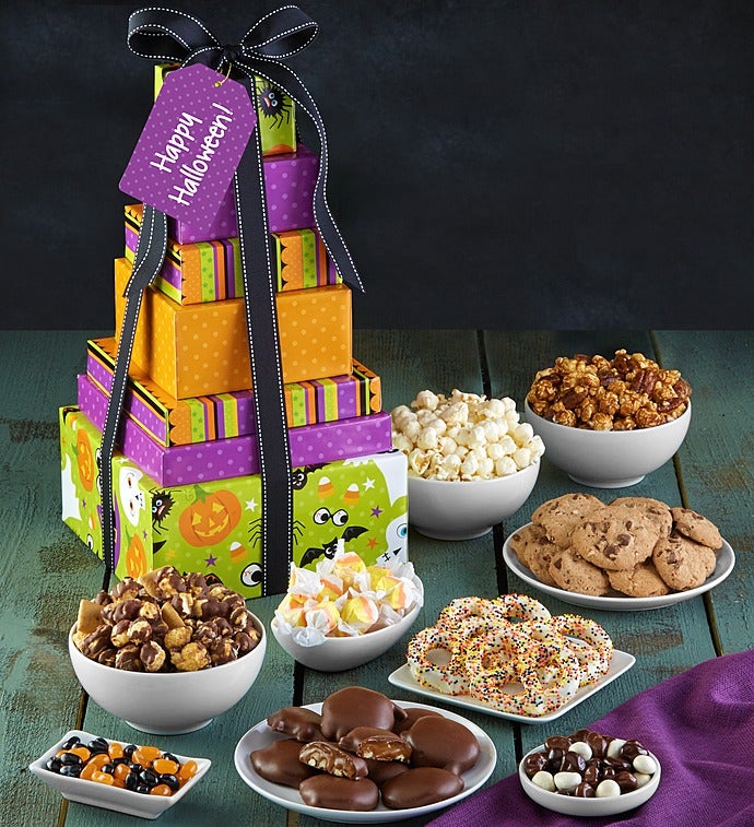 Popcorn Factory Halloween 7 Tier Caramel Tower