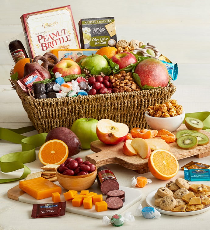 Distinctive Fruit & Sweets Gift Basket Grande