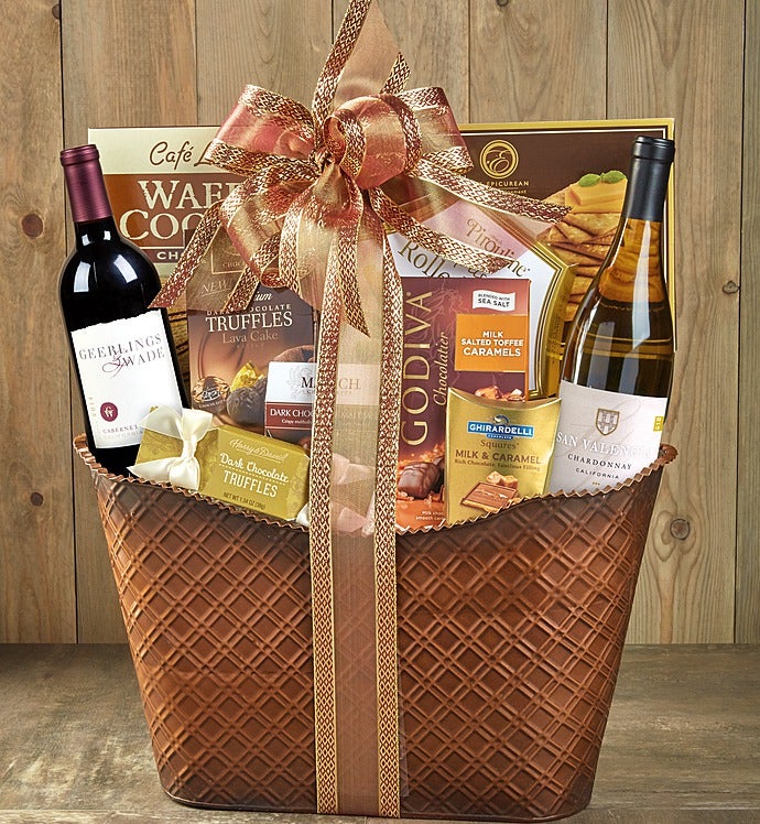 Perfect Pairing Wine & Chocolates Gift Basket