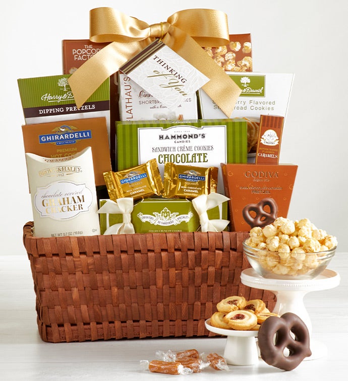 Deluxe Thinking of You Gift Basket of Treats