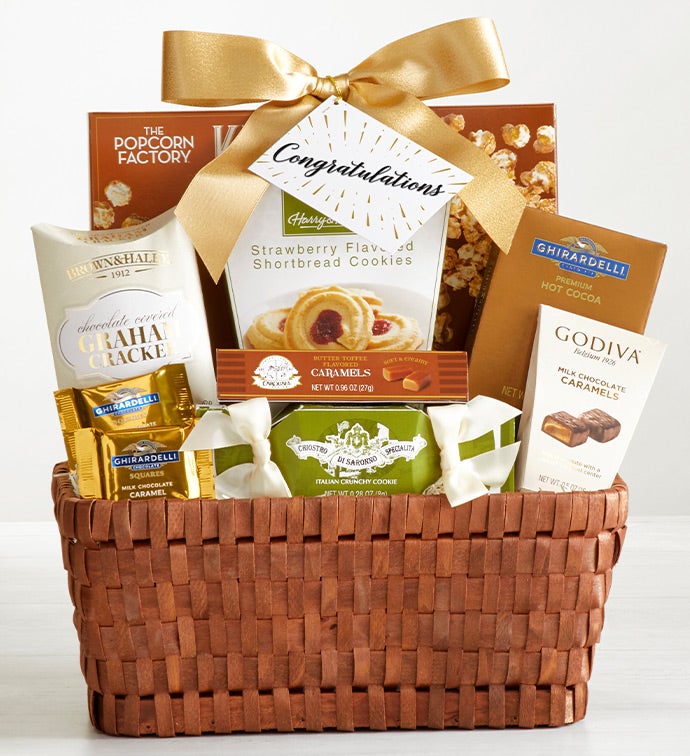 Grand Gourmet Congratulations Gift Basket for Men, Women, Family, Work –  Gifts Fulfilled