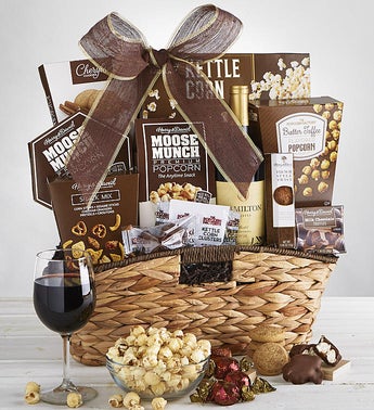 Premier Favorites Gift Basket with Wine