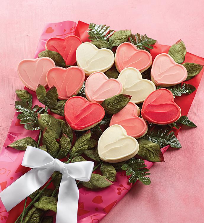 Cheryl's Valentine Long Stemmed Cookie Flowers