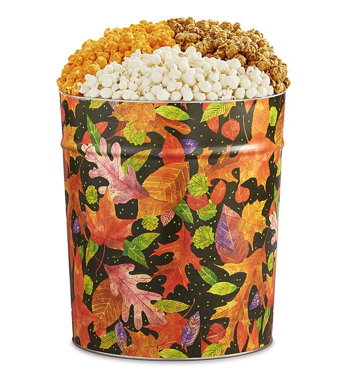 The Popcorn Factory 3.5G Fall Tin   3 Flavors