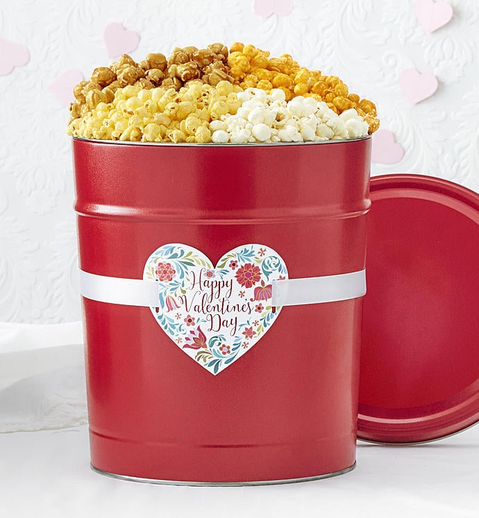 Popcorn Factory Happy Valentine's Day 3 Flavor Tin
