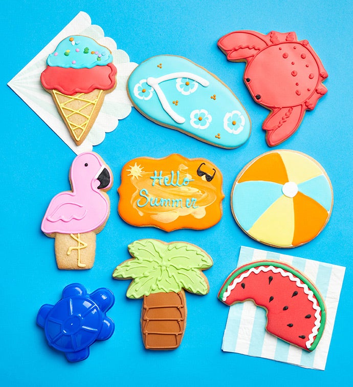 Summer Artisan Iced Cookies