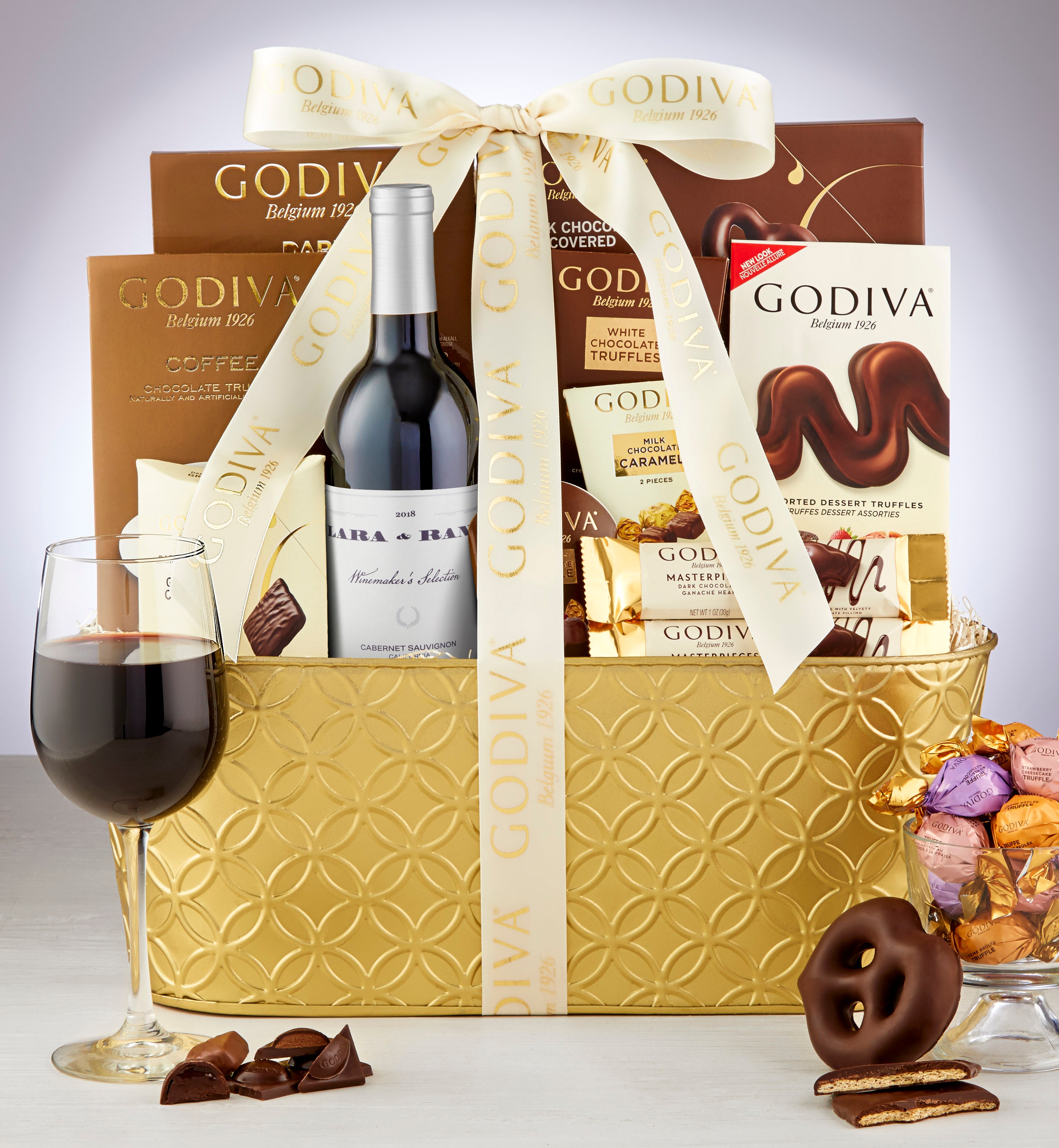 Godiva® Decadence Gift Basket with Wine