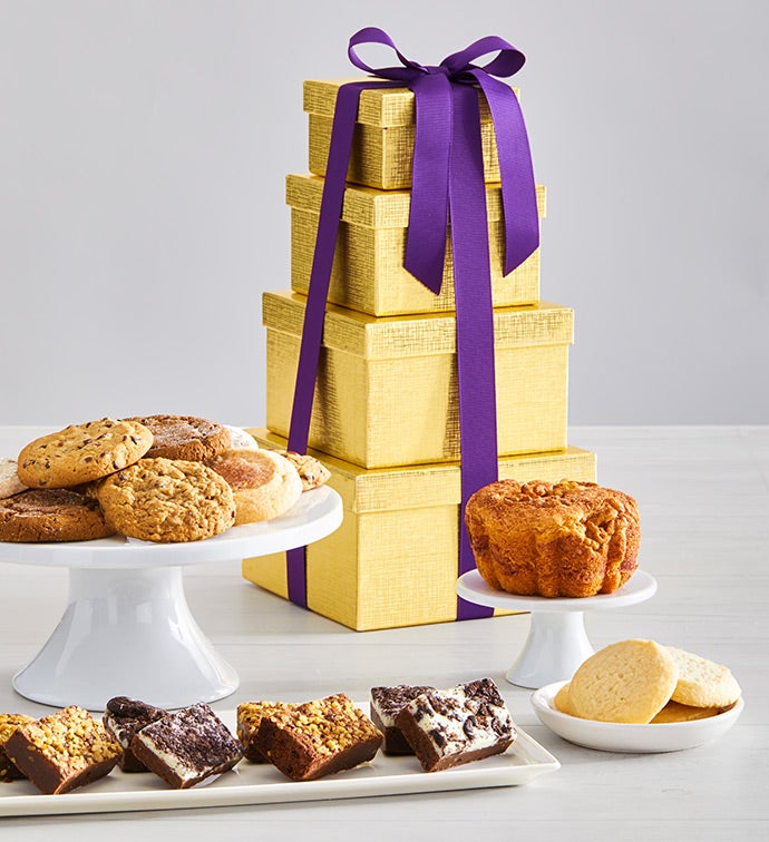 Gold Bakery Gift Tower