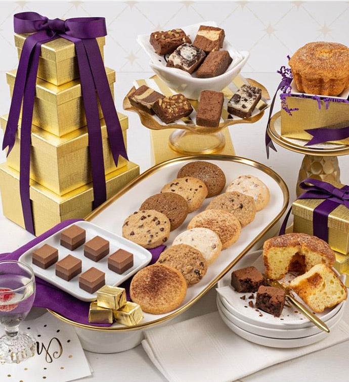 Gold Bakery Gift Tower