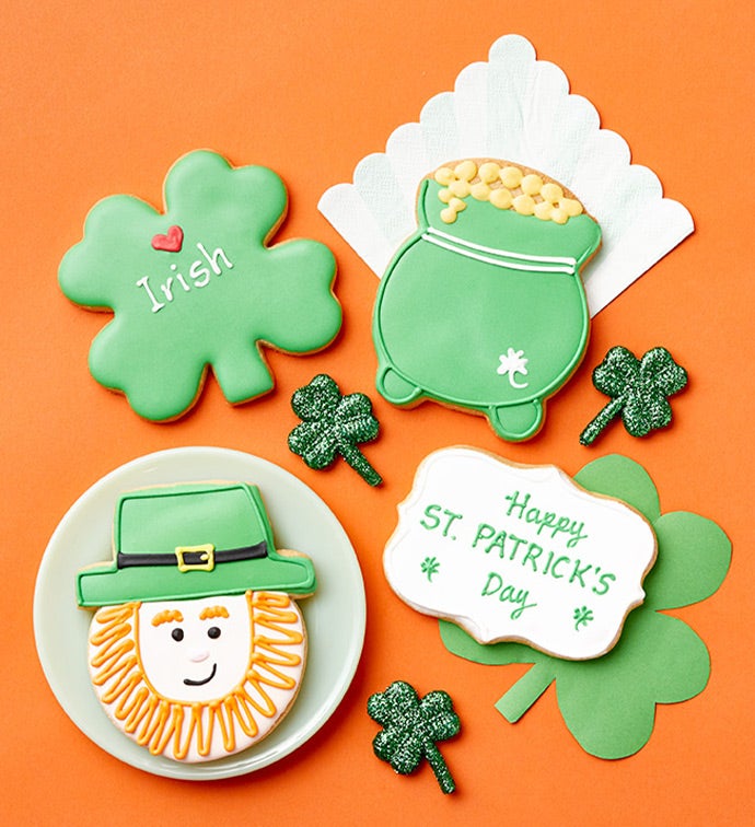 St Pat's Day Artisan Iced Cookies