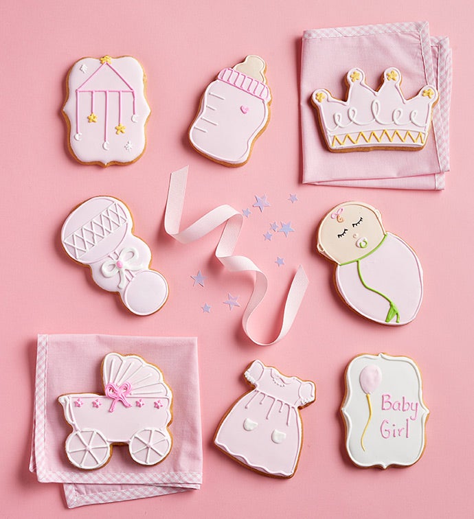 Welcome Baby Girl! Artisan Iced Cookies