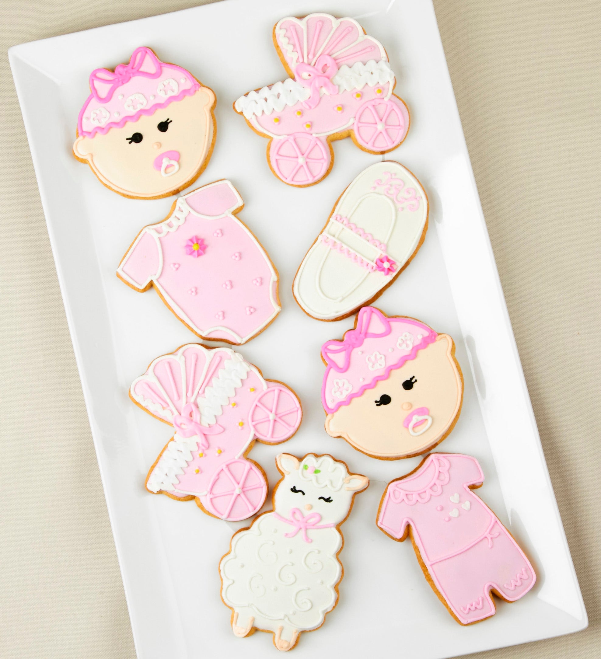 Welcome Baby Girl! Artisan Iced Cookies