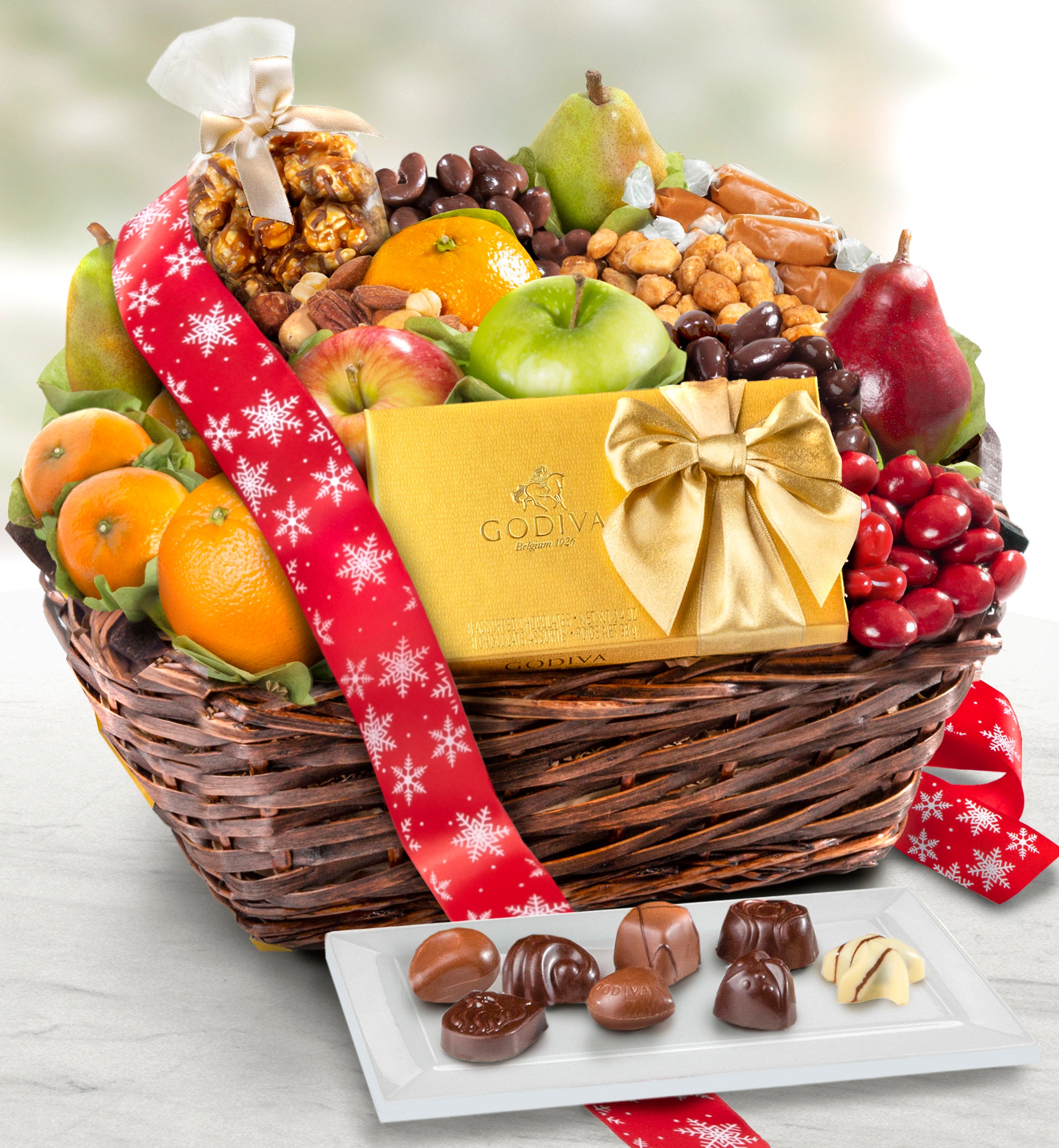 Exclusive Godiva, Fruit, & Sweets Holiday Basket