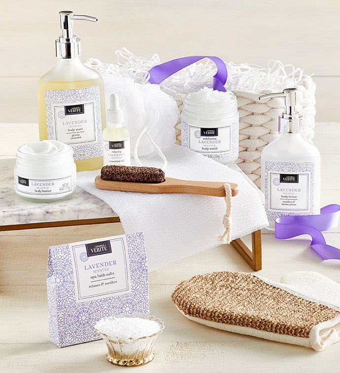 Denarii Lavender Spa Gift Basket