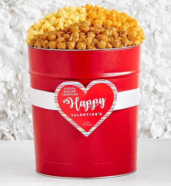 Popcorn Factory Popped Through The Heart Tin