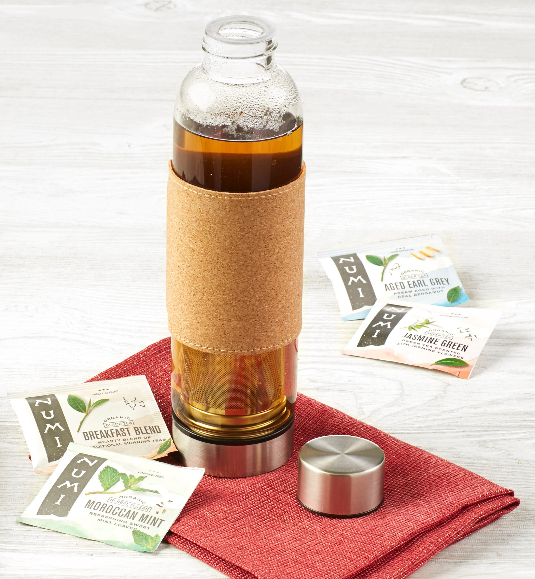 Green Tea Lover Bundle: 3 Organic Green Tea + Tea Strainer