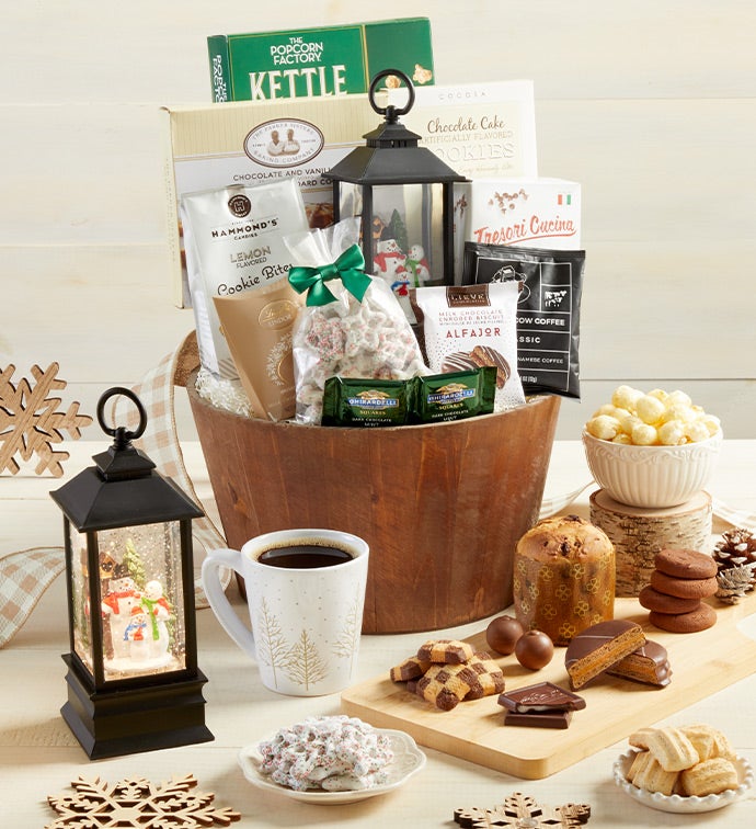 Holiday Greetings Wooden Bin