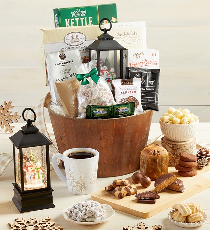 Holiday Greetings Wooden Bin