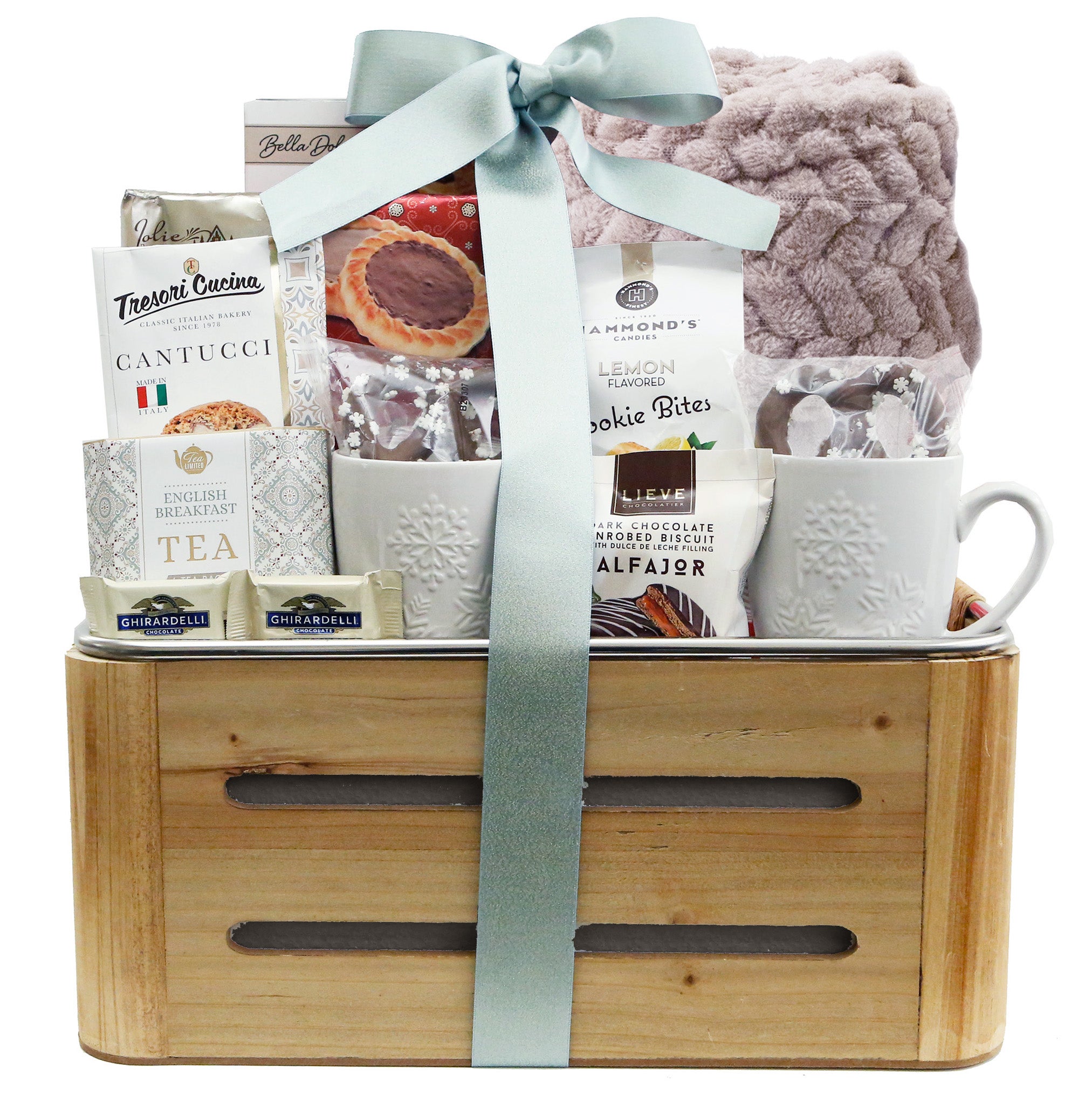 Winter Wooden Hearthside Basket