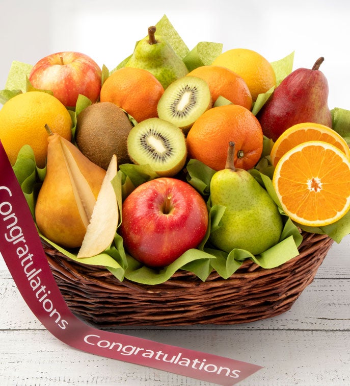 Congrats Orchard Fruit Gift Basket