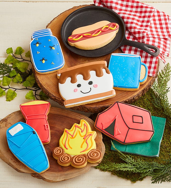 Camping Artisan Iced Cookies