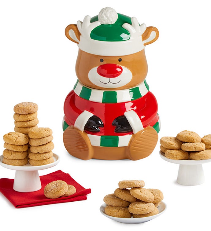 Ceramic Cookie Jar   Reindeer