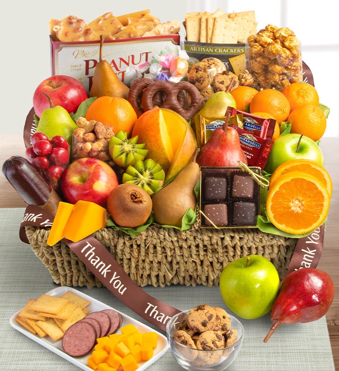 Thank You Fruit & Sweets Gift Basket