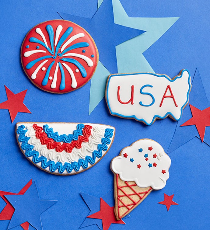 Patriotic Artisan Iced Cookies