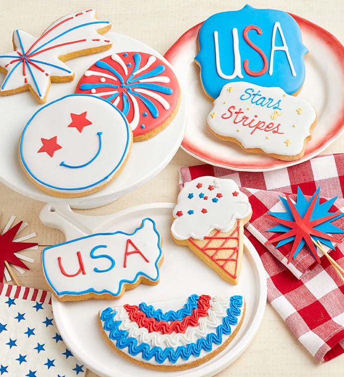 Patriotic Artisan Iced Cookies
