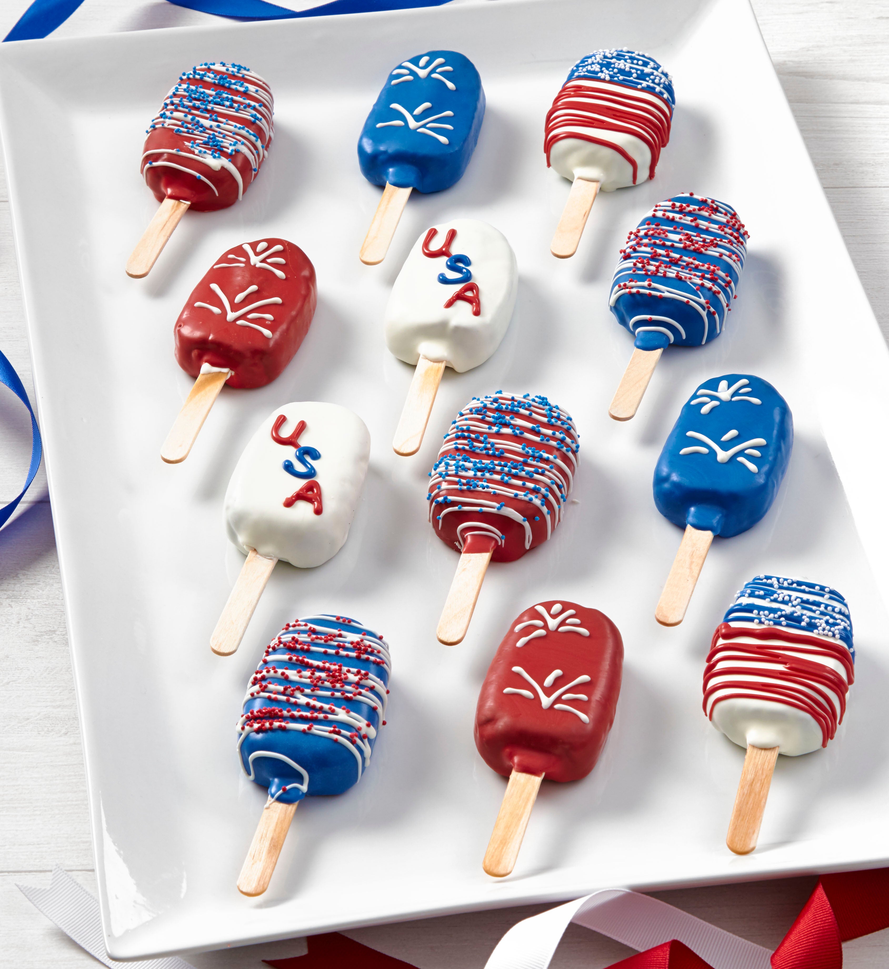 Patriotic Cake Pop Sicles