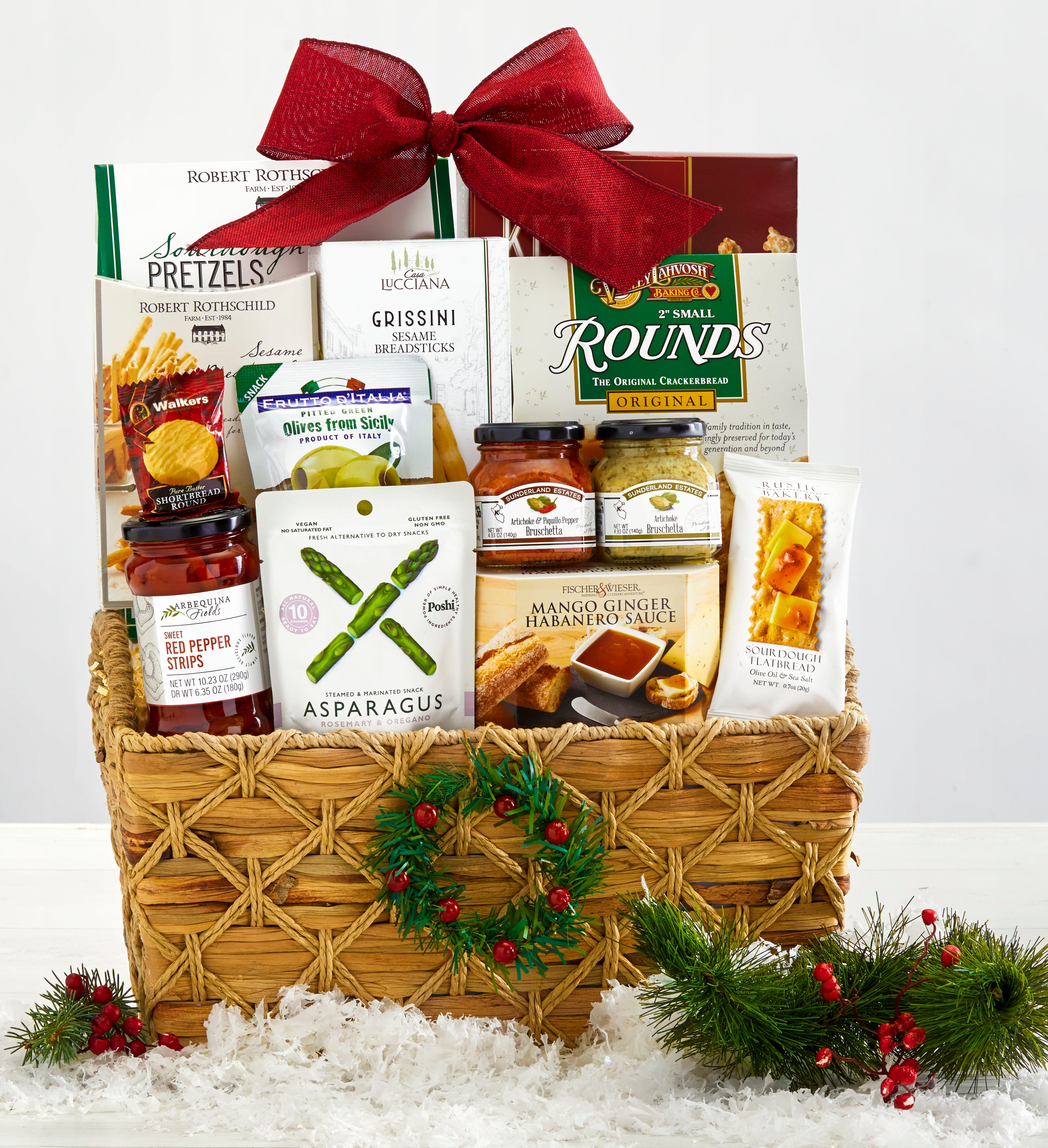 Joy To The World Woven Gift Basket